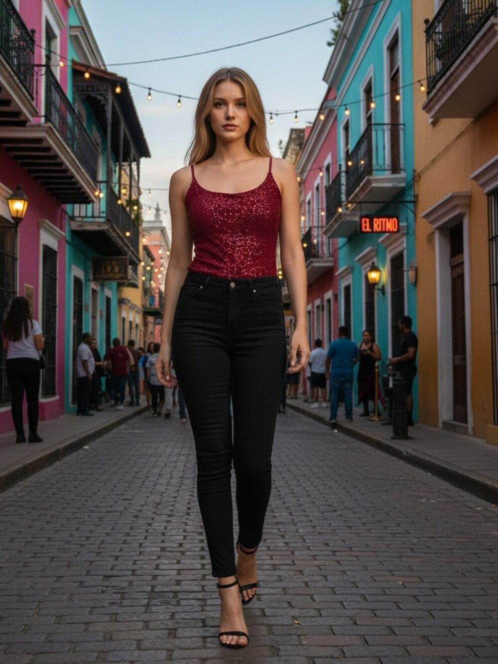 The Limited Burgundy Sequin Camisole Top - Size Small
